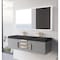 Castello Usa Thames 60-inch Gray Vanity Set with Black Top and Gold Handles CB-MC-60G-GLD-20146-BL - alternate 4